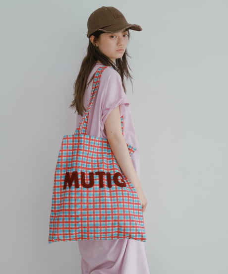 bold check tote