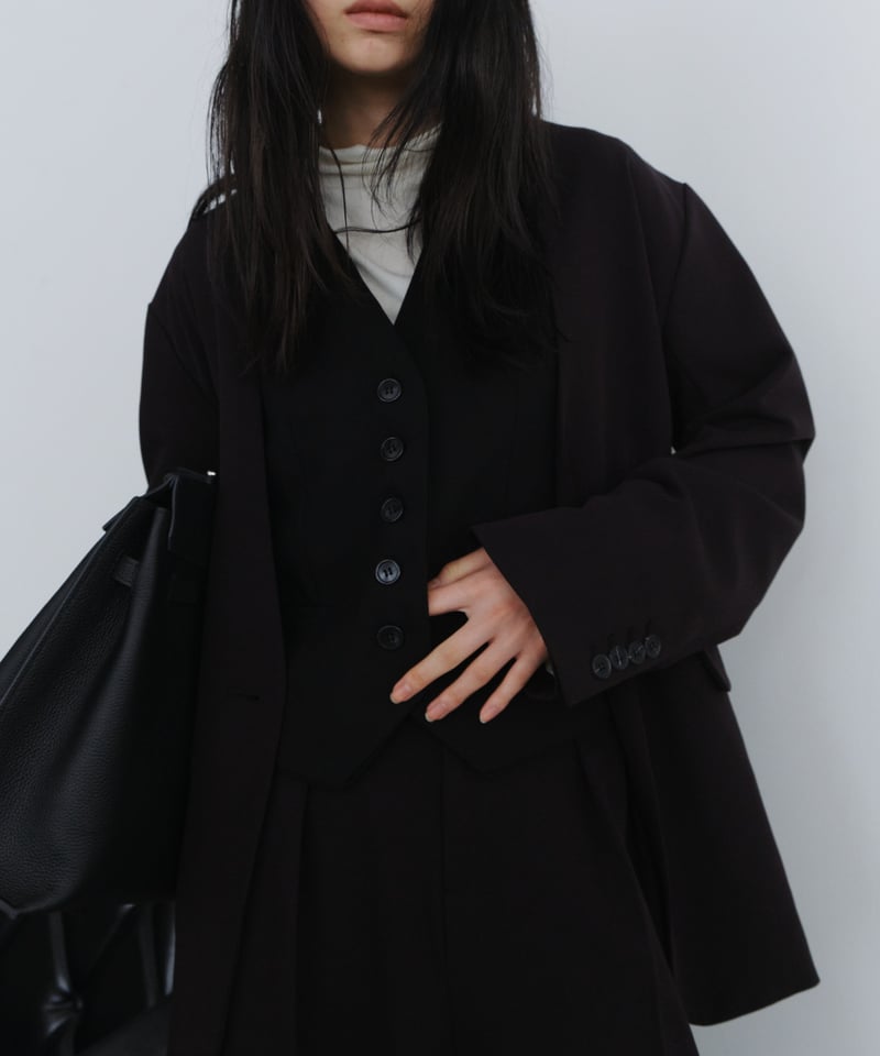 collarless jacket / 2color（セットアップ対応） | F A S H