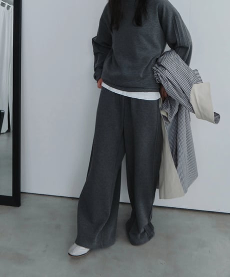 pin tuck sweatpants / 2color（セットアップ対応）