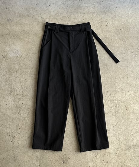 narrow belt tuck pants/3color/2size