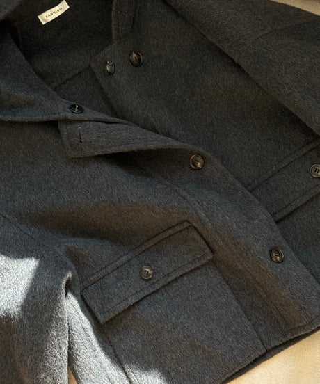 hoodie wool short coat