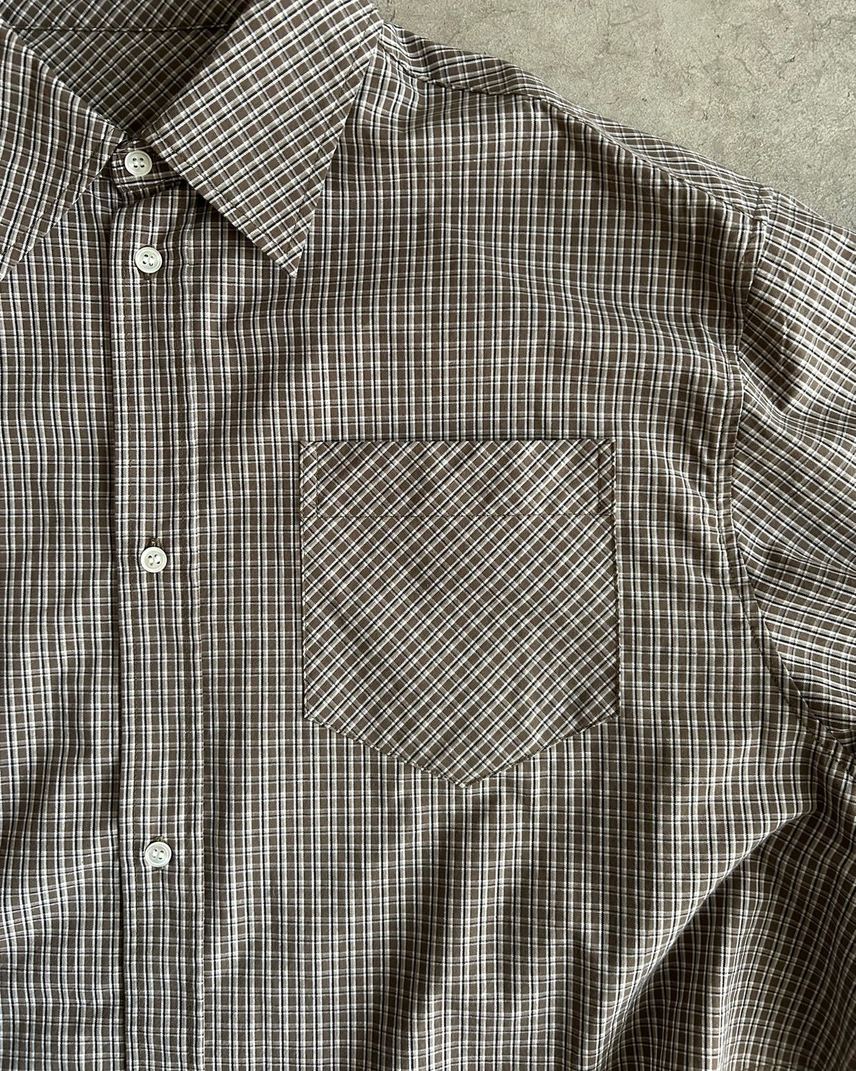 bias pocket check shirts(lightweight)/2color | 