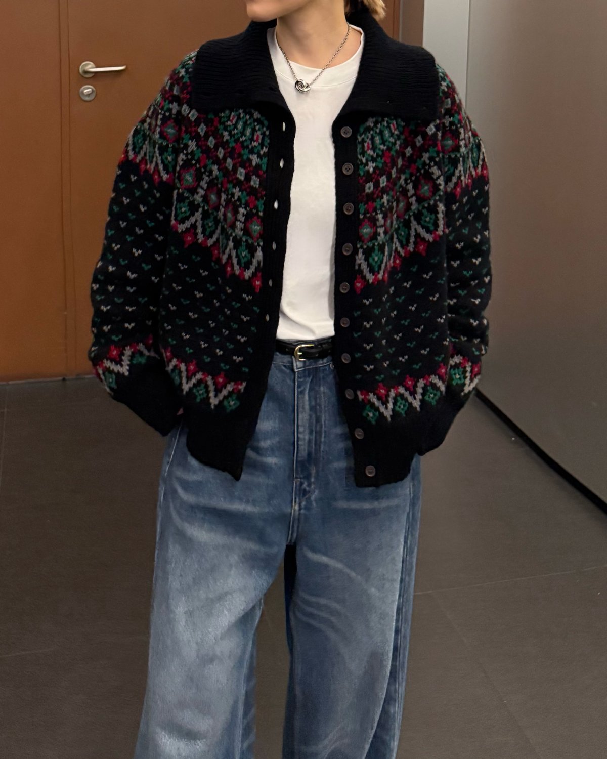 FASHIRU ウールフェアアイルカーディガン 完売品 タグ付き新品未使用 wool fair isle cardigan | F A S H I R U