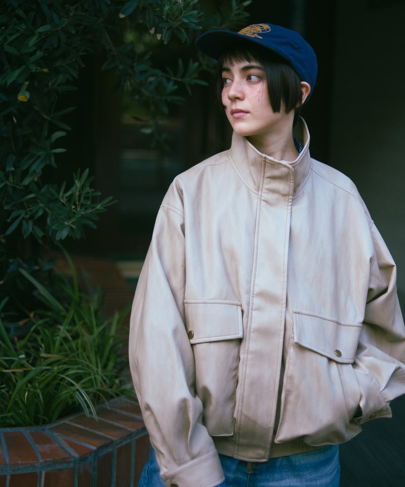 ジャケット・アウター RADIANT fakeleather blouson 即納】RADIANT select Fake leather blouson | 韓国ファッション