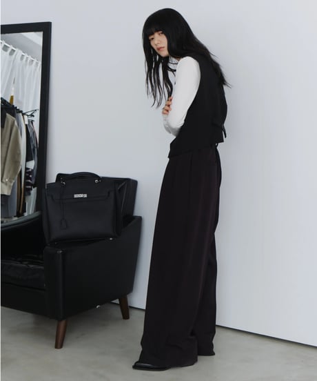 wide tuck slacks / 2color（セットアップ対応）