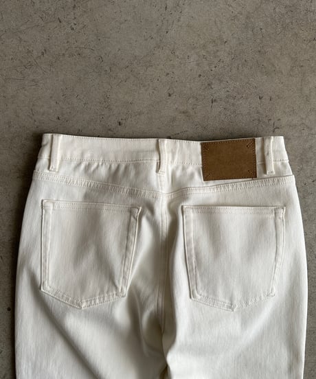 【FINE】straight white denim pants/3size