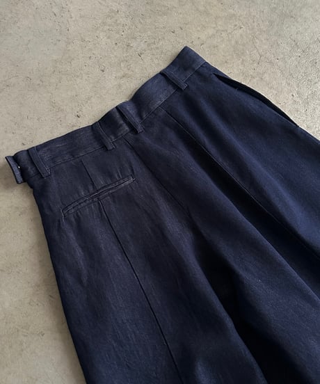 pleated denim flare pants/3size＜setup 対応＞