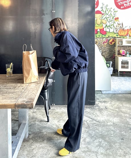 gather stand collar track jacket / 2color
