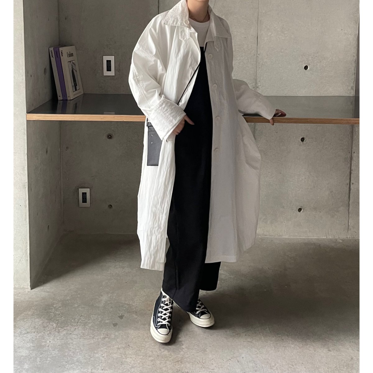 ふはる　FASHIRU stand collar trench coat stand collar spring coat | F A S H I R U