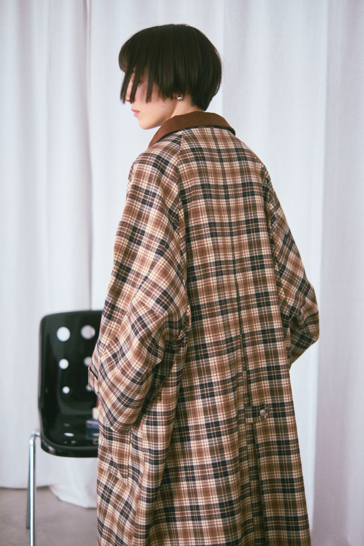 check soutien collar coat | F A S H I R U