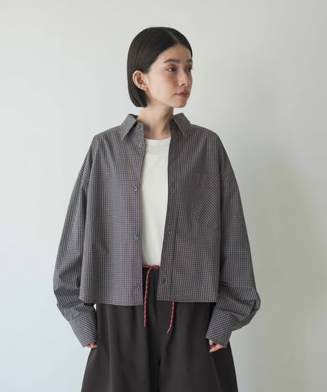 bias pocket check shirts/2color