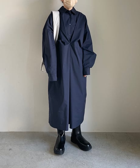 waist design shirt dress/2color