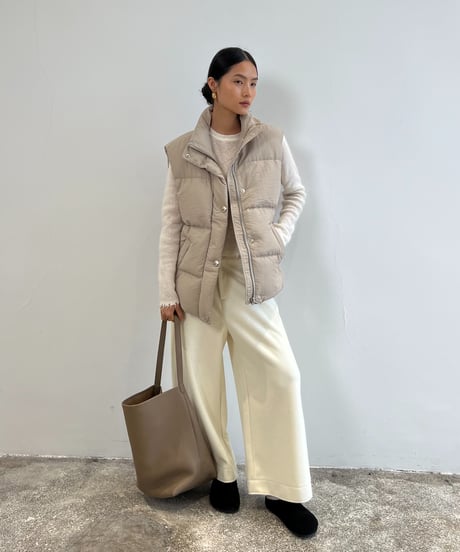 【FINE】white goose down vest
