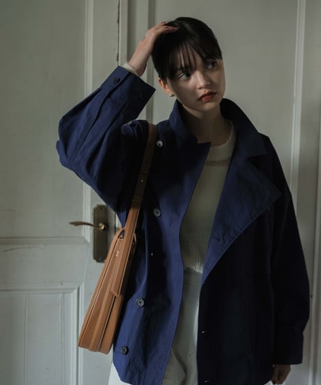 stand collar coverall/3color