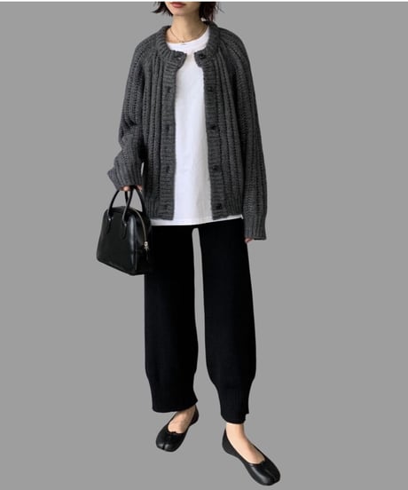 wool blend knit pants/2colors