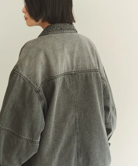 gradation denim jacket/2color