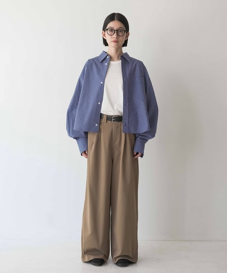 bias pocket check shirts/2color