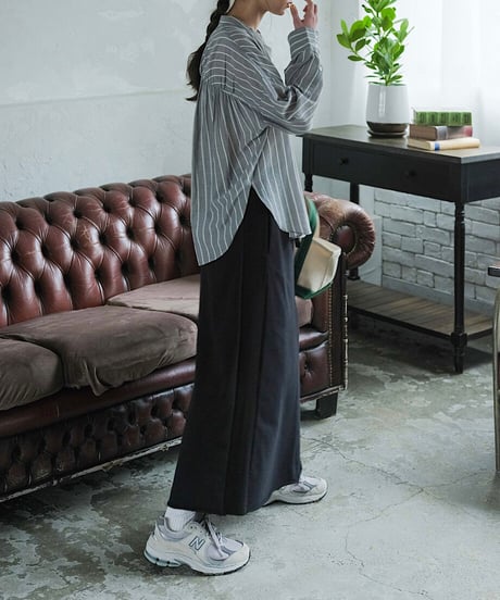 side rib sweat skirt/2color