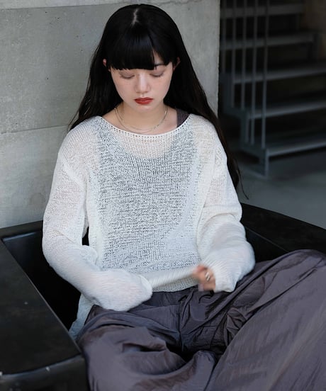loose mesh knit / 2color