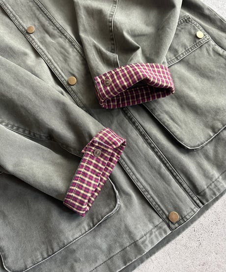 check cuff field jacket/2color