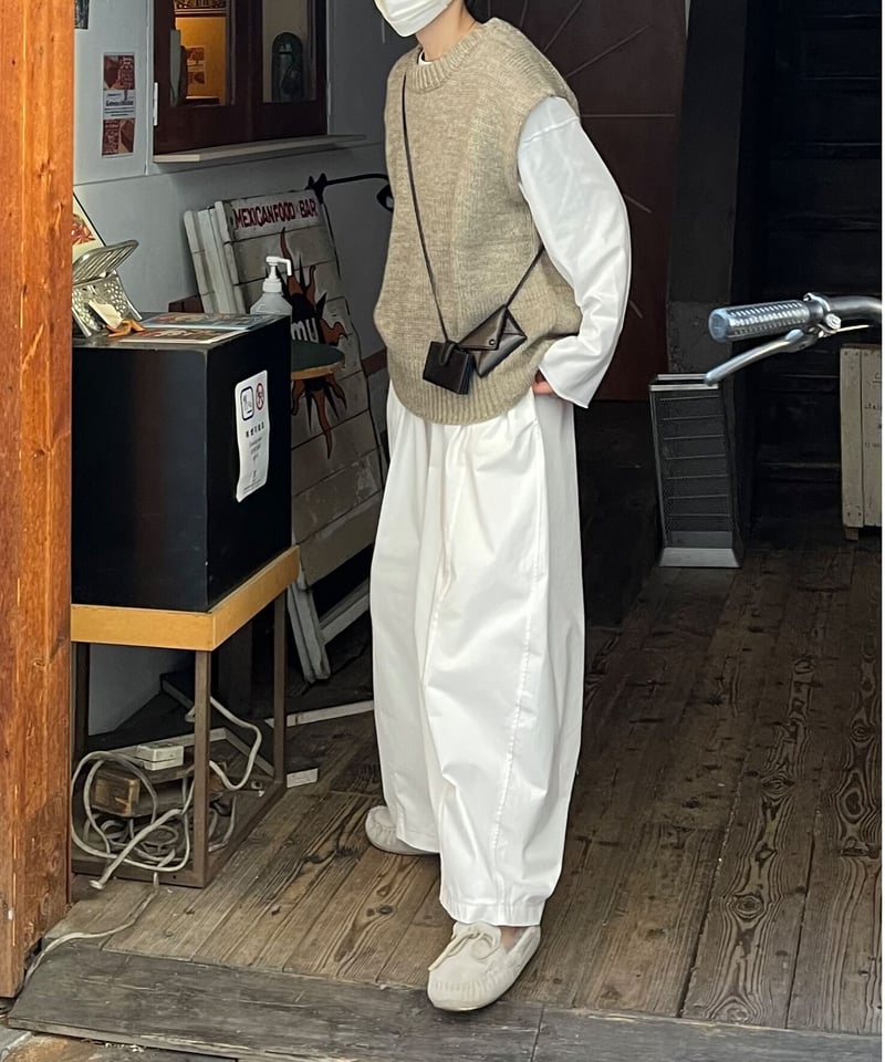 smooth cotton loose tapered pants/3colors | F A smooth cotton loose tapered pants/3colors | F A