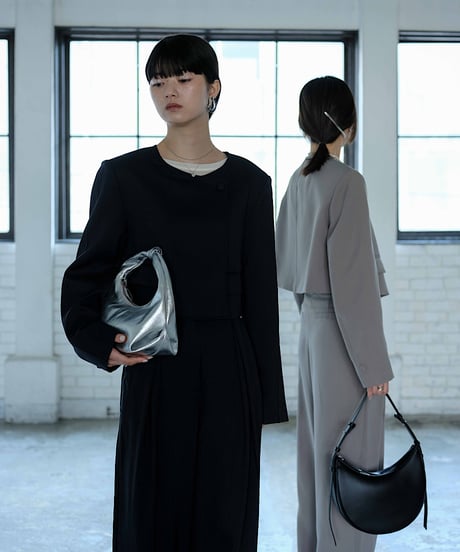collarless jacket set up/3color/2size