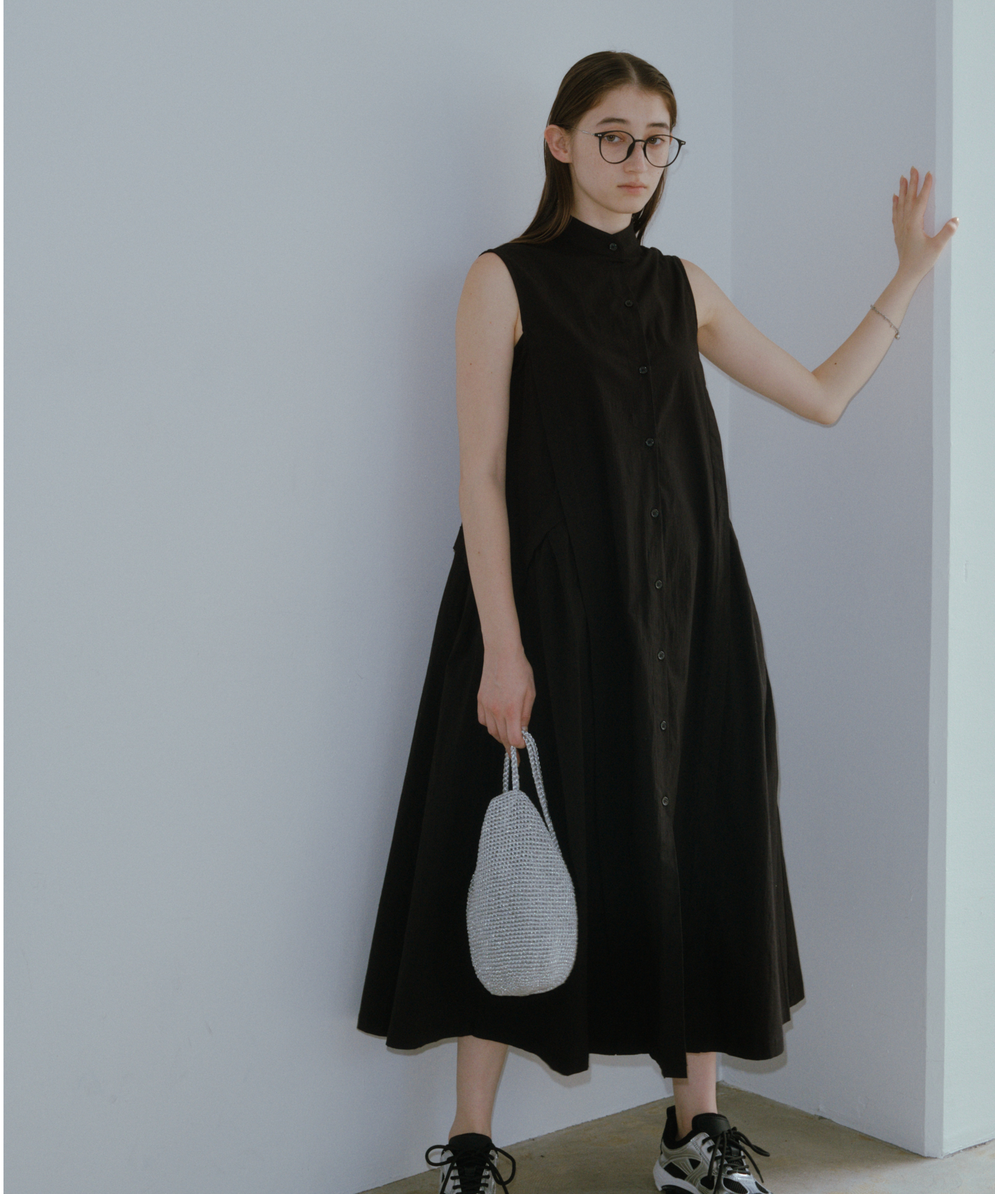 back pleats flare long OP/2color | F A S H I R U