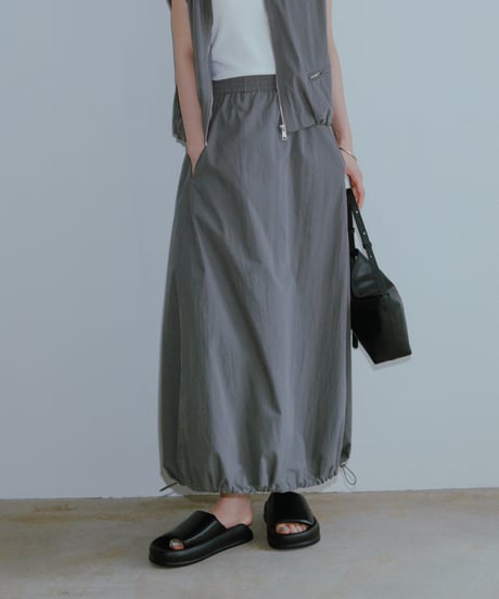 nylon drawst set up（vest × skirt )