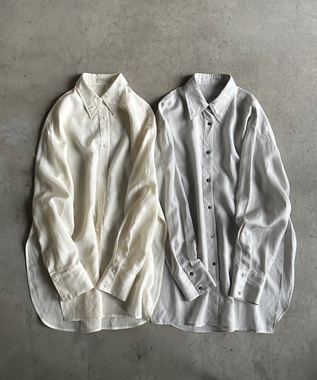 【FINE】wrap side soft linen shirt/2color