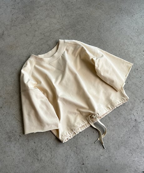 drawstring sweat tee／3color