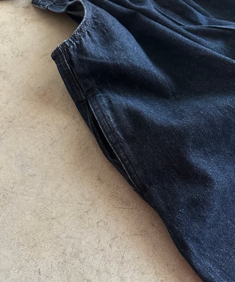 wide denim overall