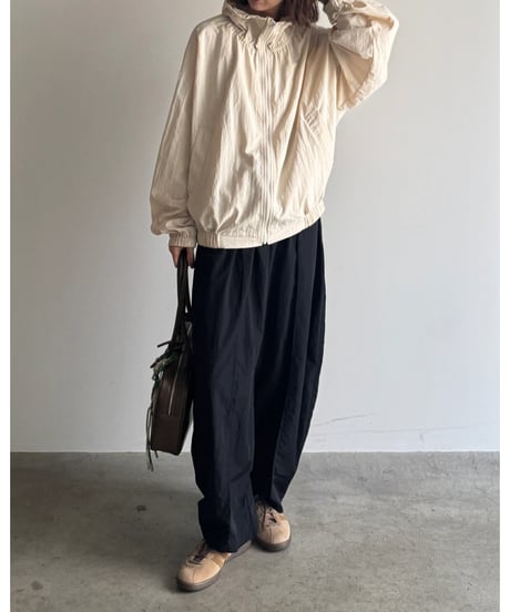 gather stand collar track jacket / 2color