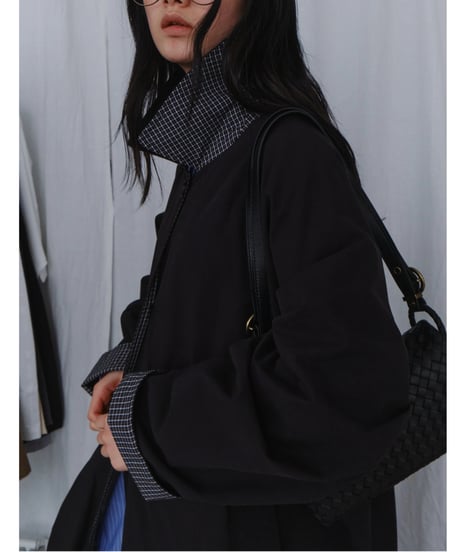 reversible balmacaan long coat / 2color