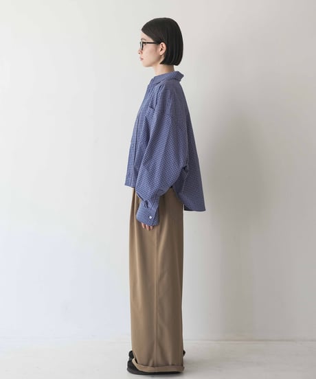 bias pocket check shirts/2color