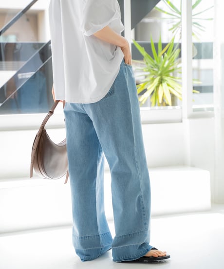 damaged loose straight denim