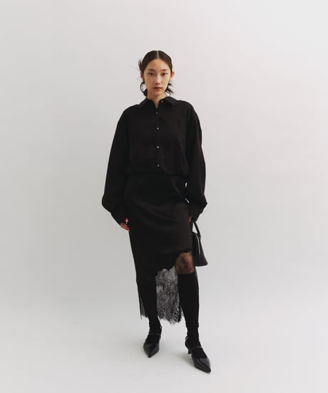 【FINE】lace satin skirt/3size