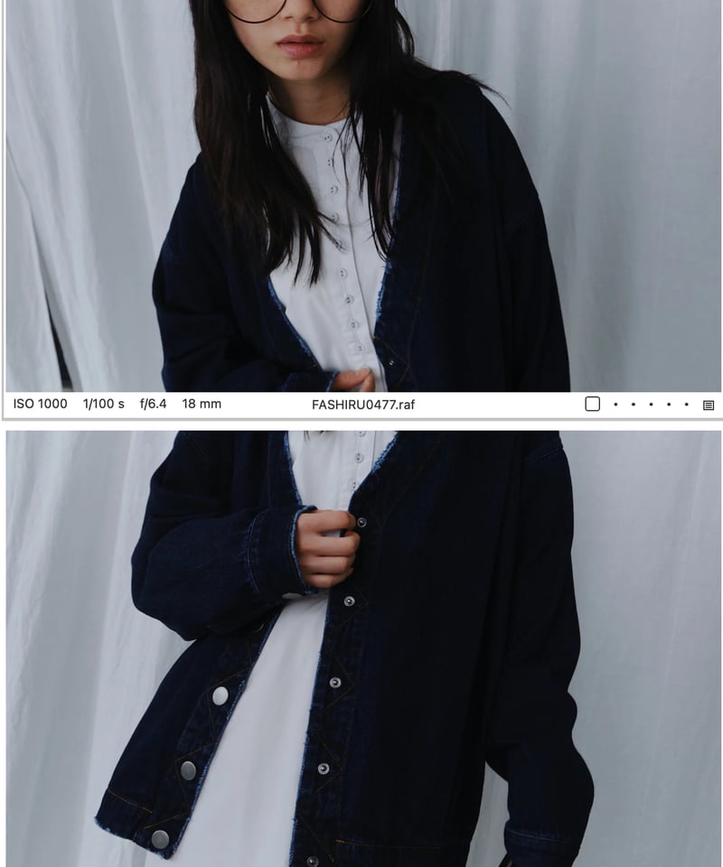 Pre-order】V neck denim jacket | F A S H I R U