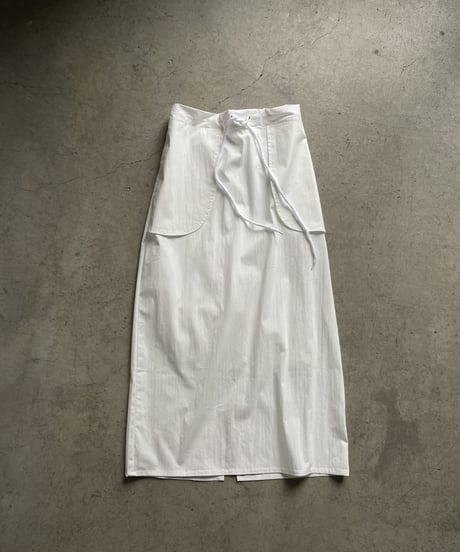 out pocket long skirt/2color