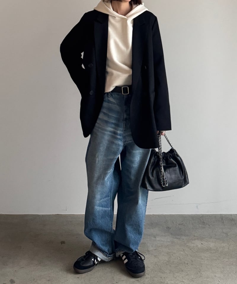 FASHIRU baggy fit Jeansグレー サイズ0 FASHIRU baggy fit Jeansグレー サイズ0（FASHIRU × SOMETHING