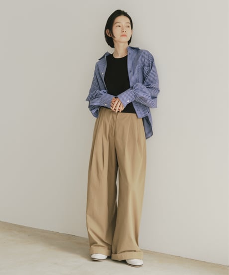 bias pocket check shirts(lightweight)【original color】/2color