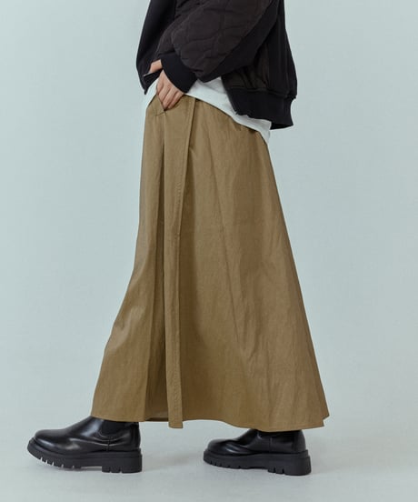 flared leather skirt