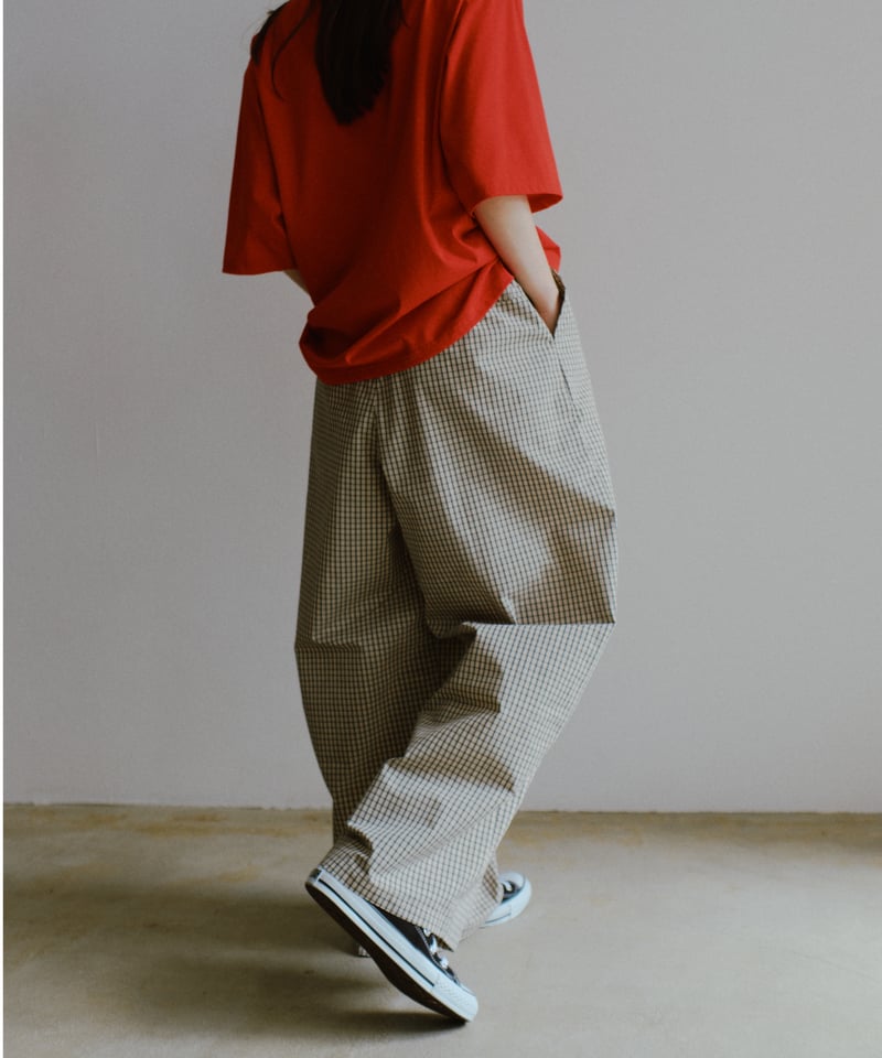 gingham check easy pants | F A S H I R U