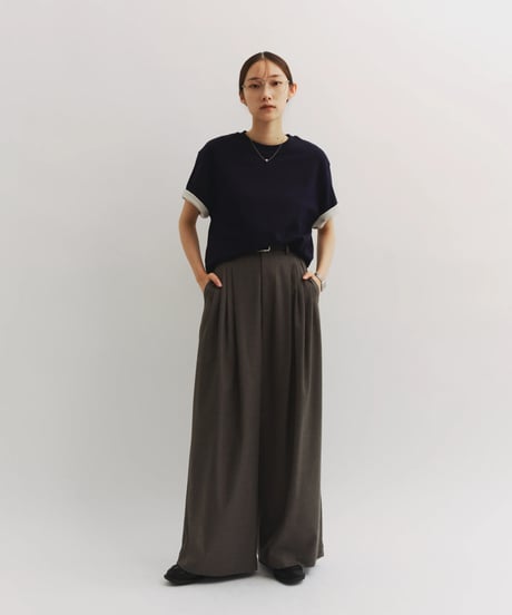 【FINE】double layer roll-up tee/3color