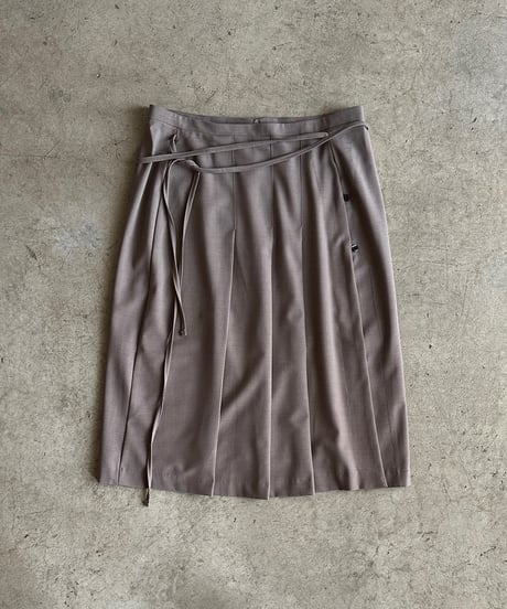 layered pleat midi skirt/2color/3size