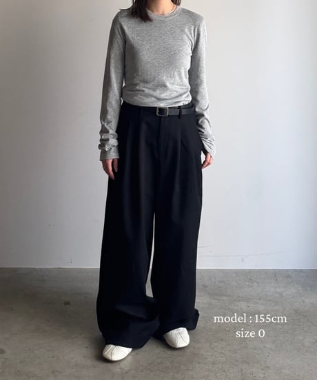 【FINE】roll up wide slacks