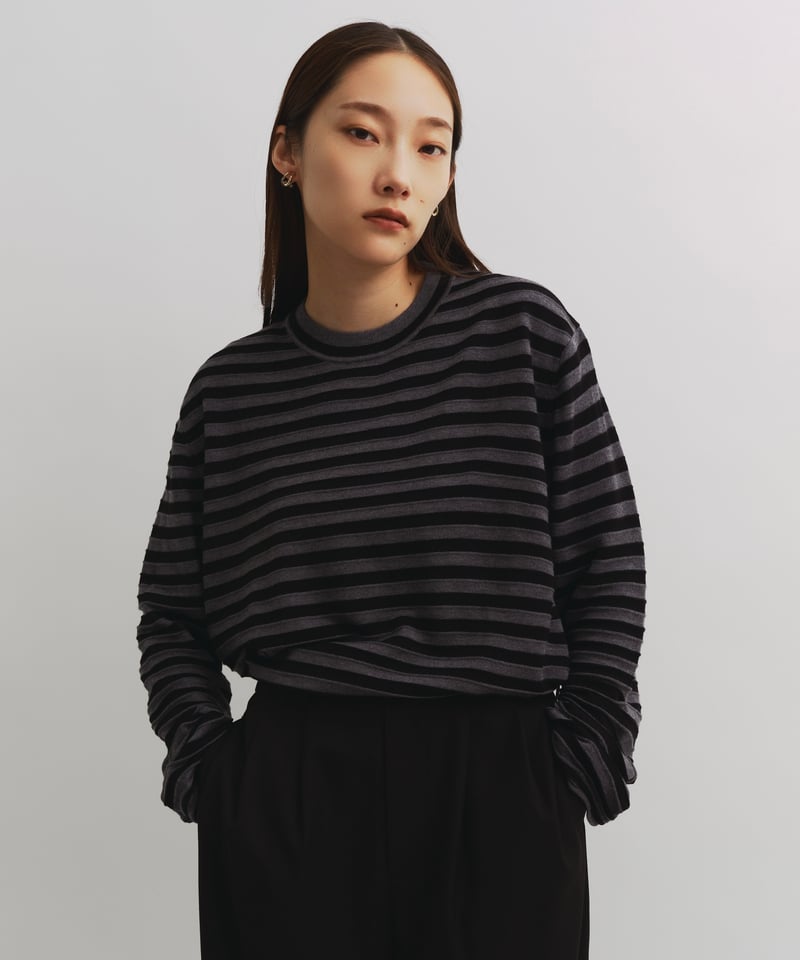 FINE】silk & merino wool comfort border/3color
