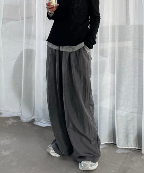 loose gloss shaka pants/3color