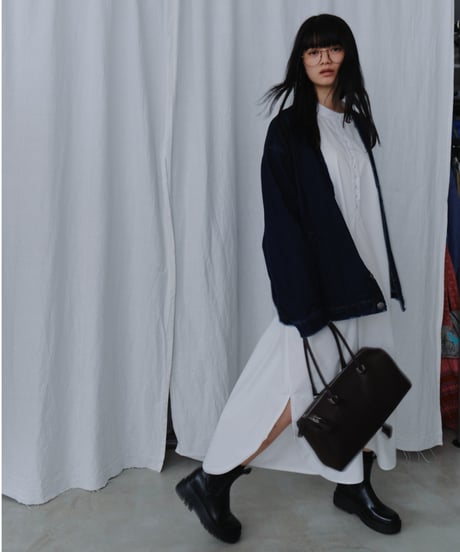 band collar shirt dress
