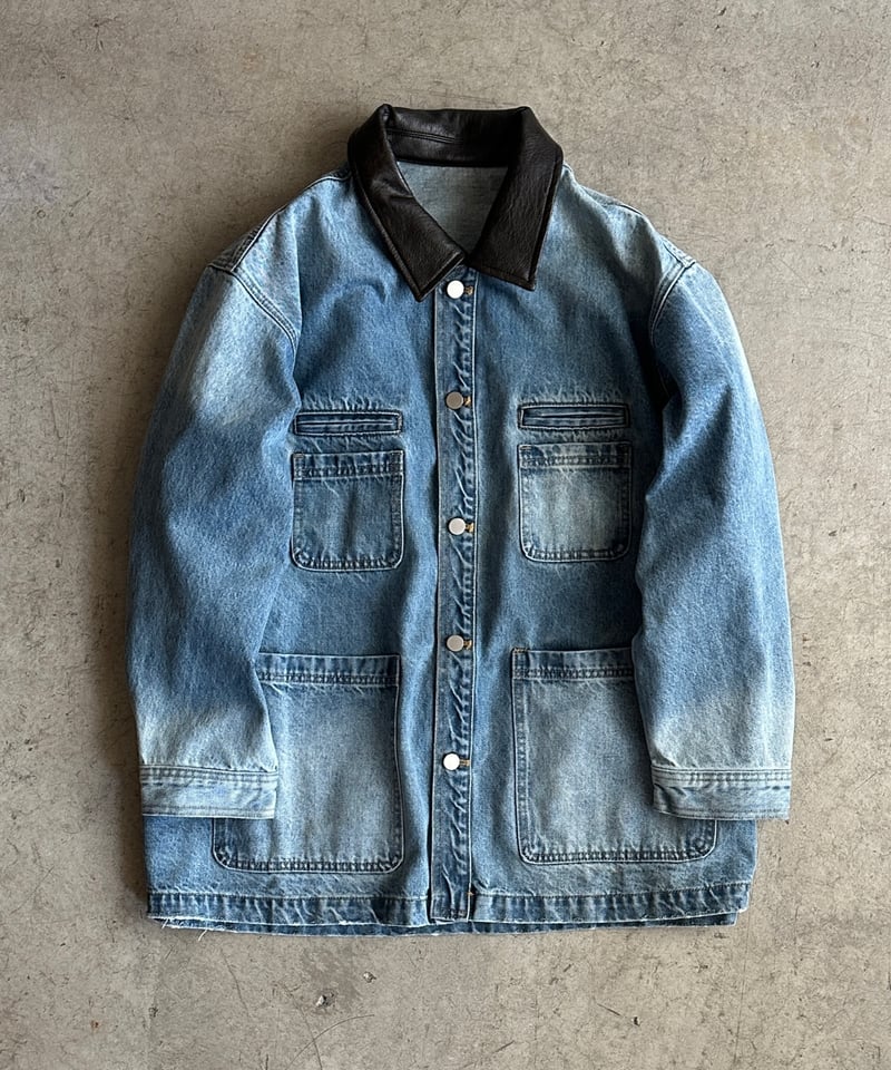 vintage collar denim jacket/2color | F A S H I R U