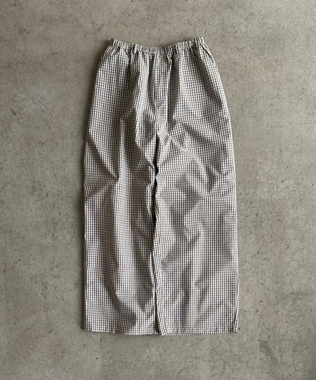gingham check easy pants